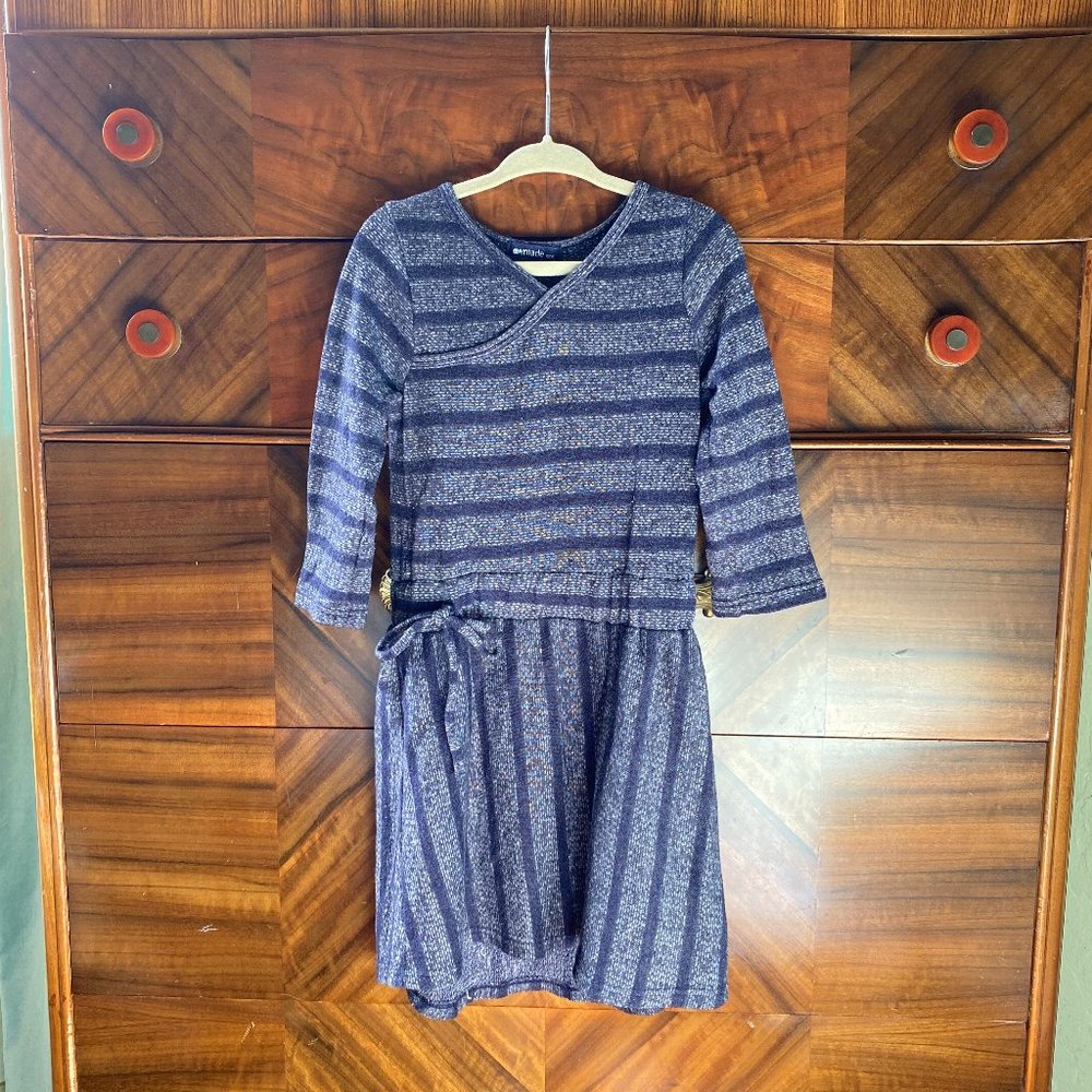 Darling high low striped sweater dress for daughter